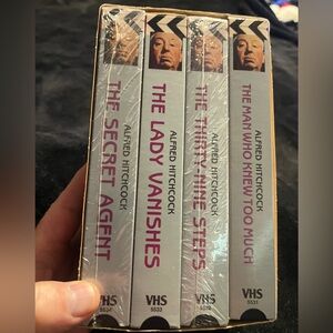 Alfred Hitchcock Master of suspense 4 Mystery Classics VHS tapes movies .